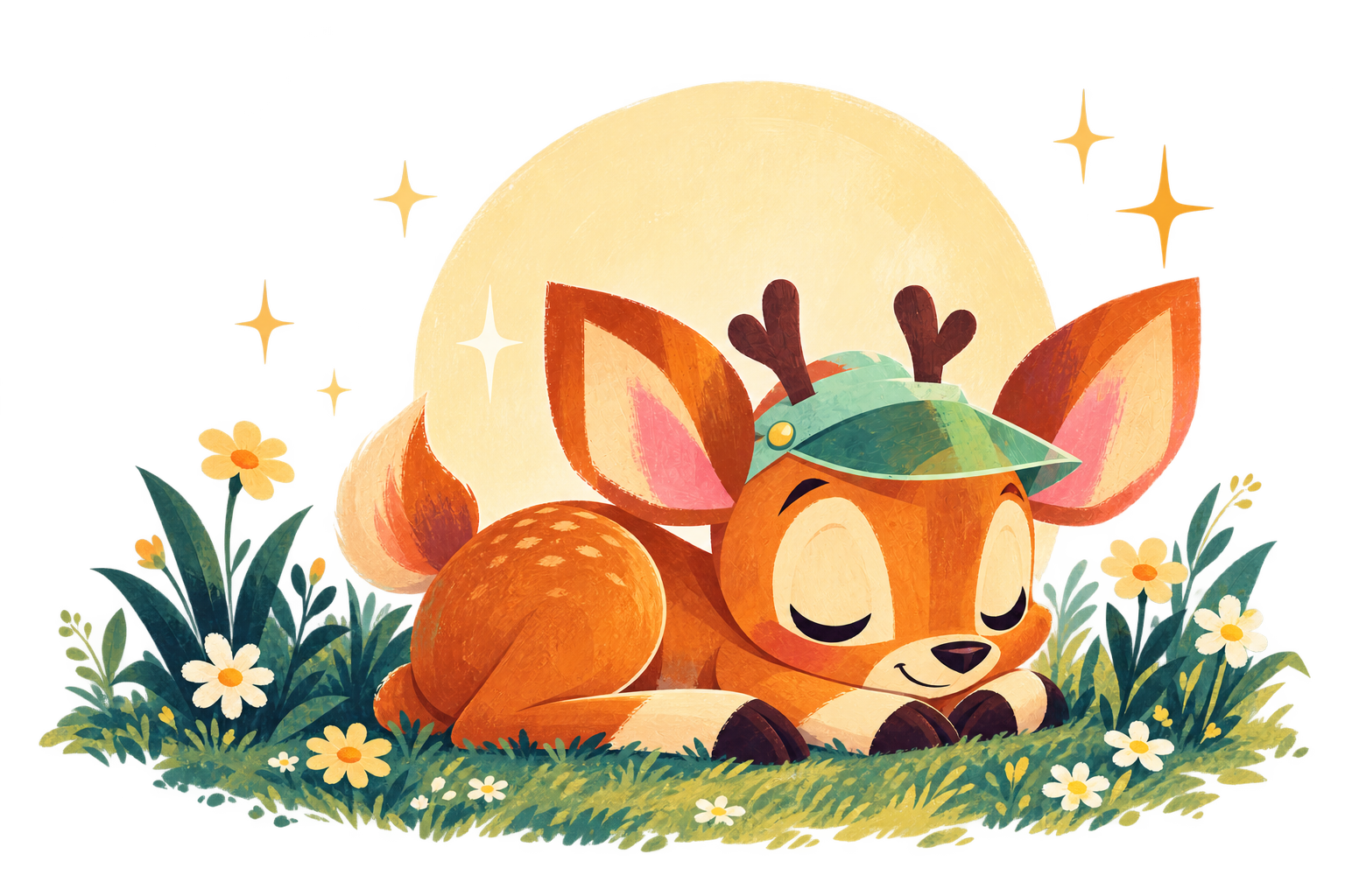 Goodhart asleep in a meadow
